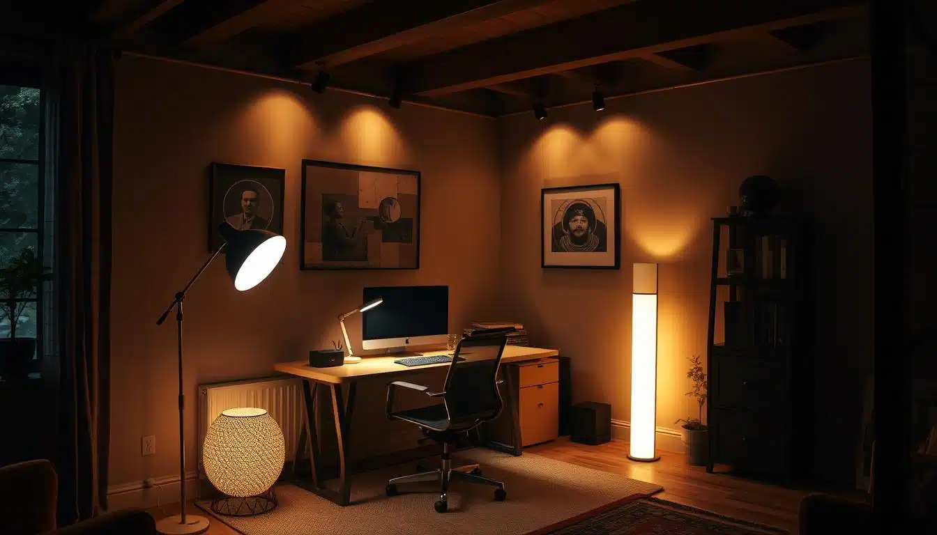 best lighting for dark home office corner