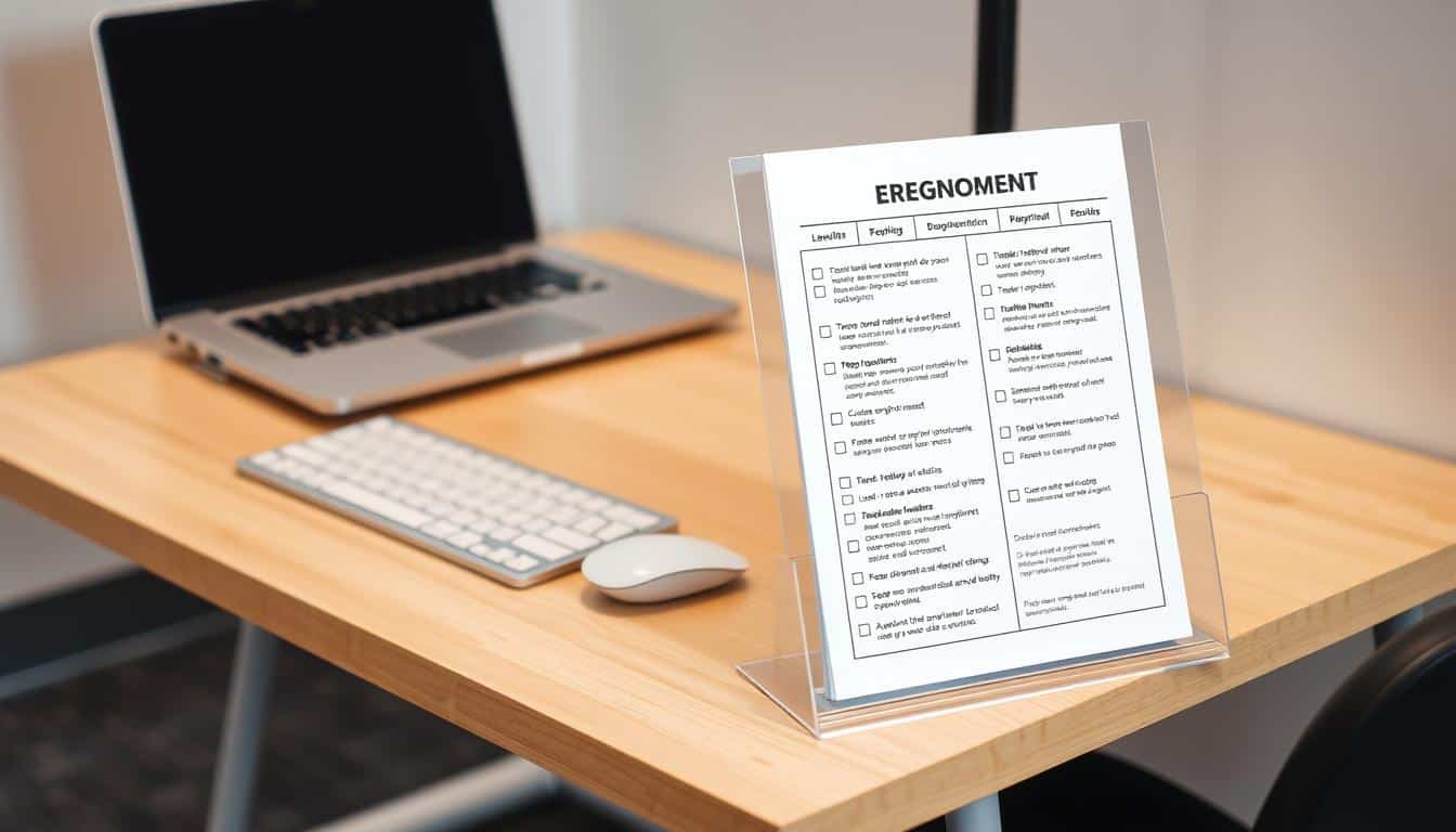 small workstation ergonomic checklist