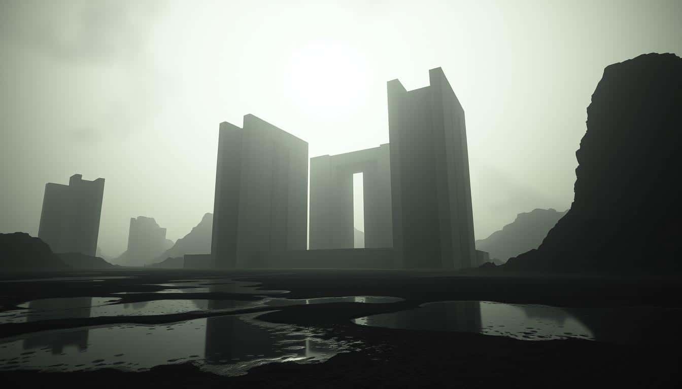 Brutalist architecture in virtual worlds