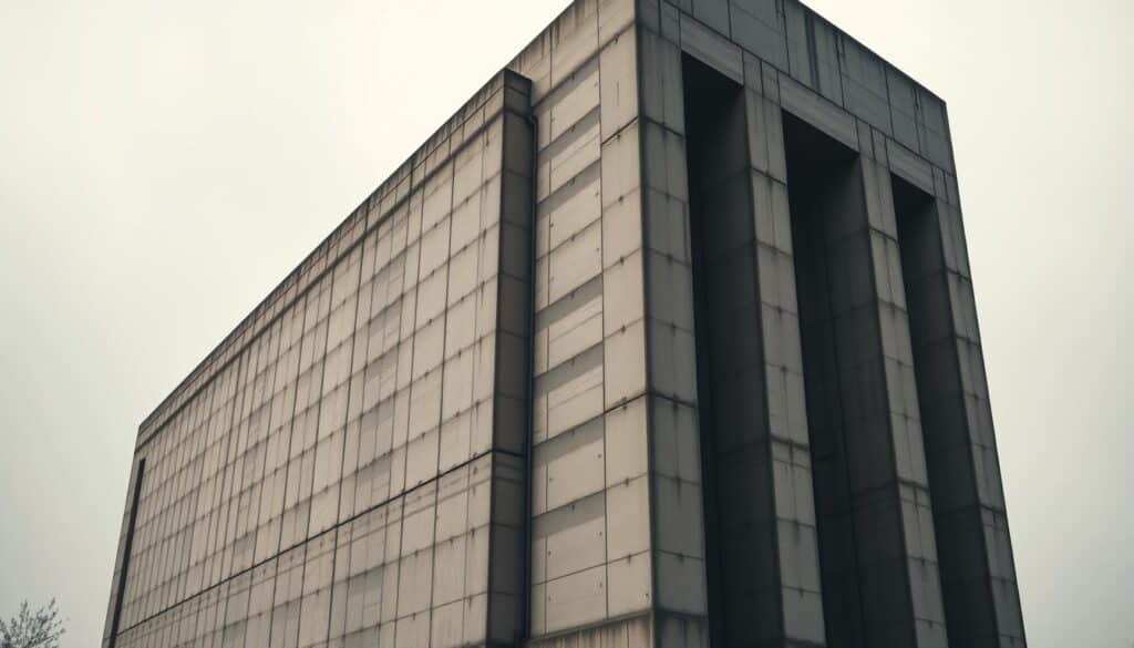 Soviet Brutalism architectural characteristics