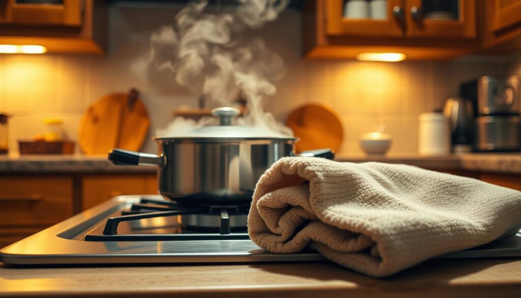 Kitchen Towel Rice Cooking Technique