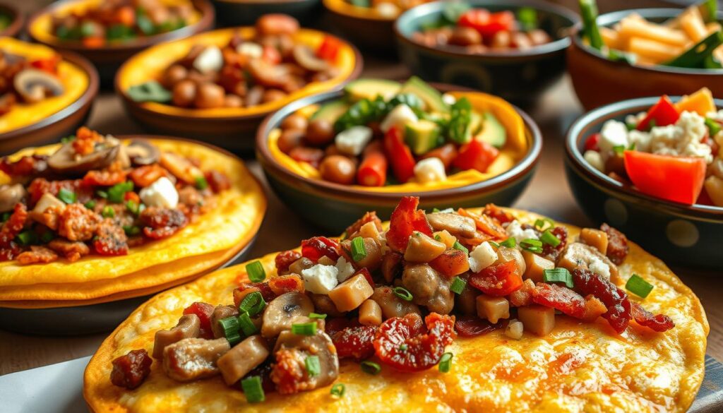 Rolling Omelet Bowl Flavor Variations