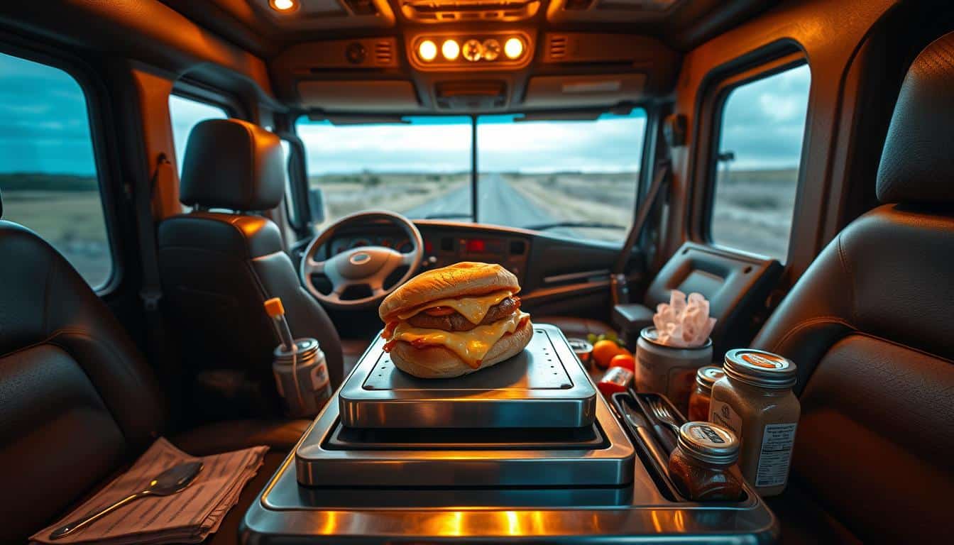 Hot sandwich recipe for truck cab cooking
