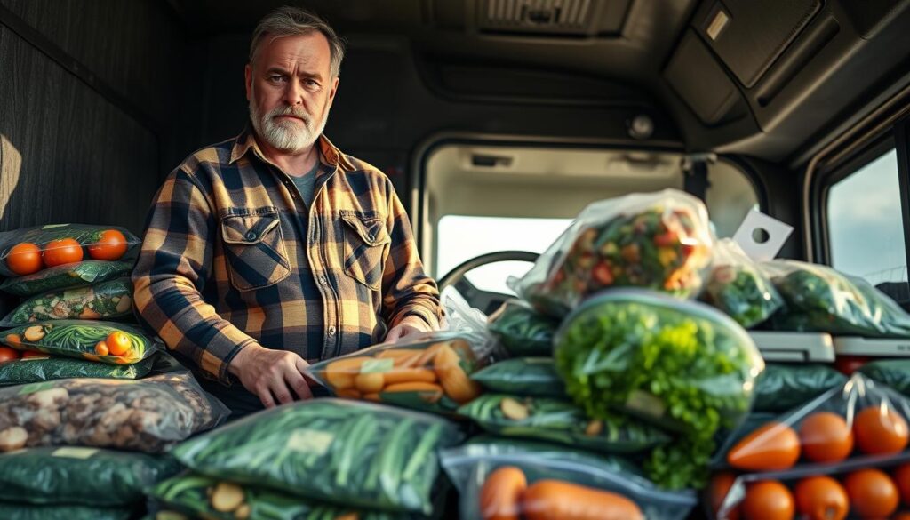 frozen veggies trucker