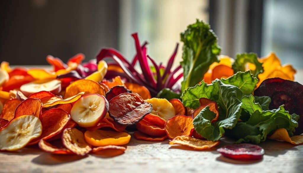 fruit chips and veggie chips