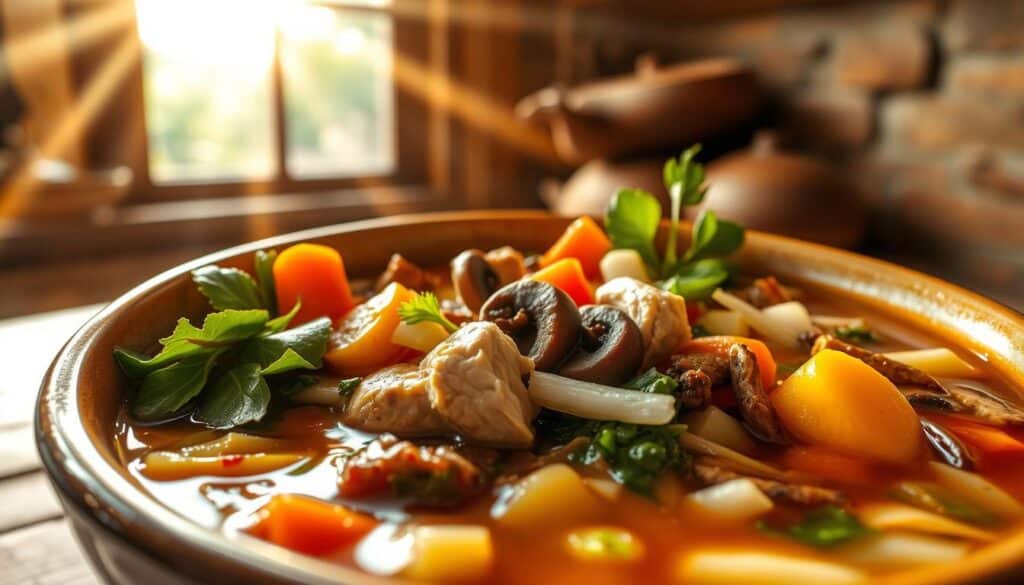 healthy ingredients in protein-rich soups