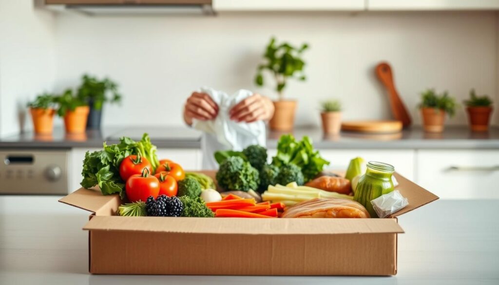 meal kit unboxing routine