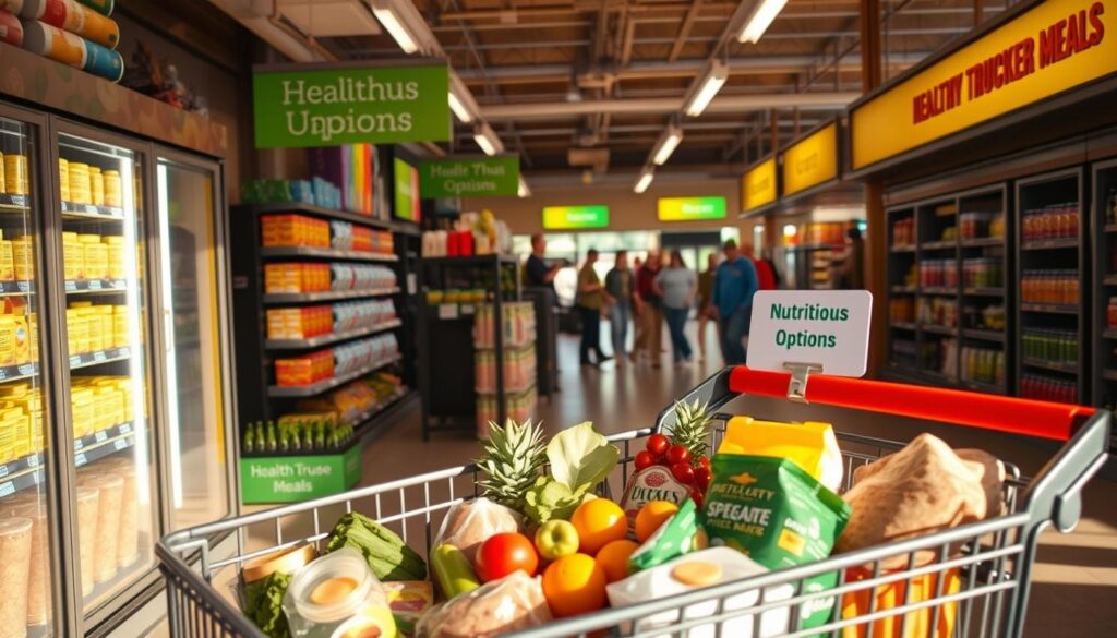 truck-stop healthy shopping